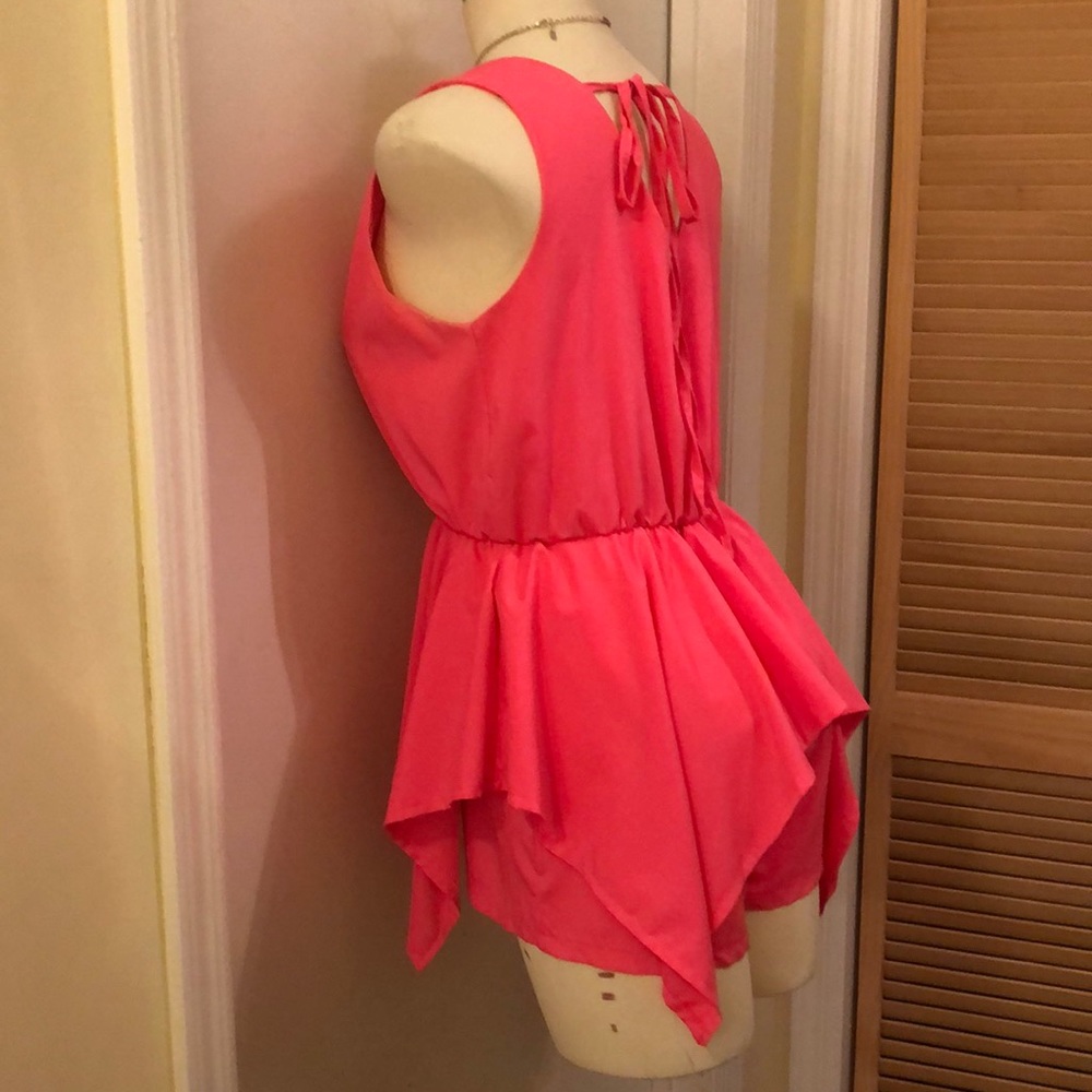 Pink romper, beautiful watermelon color. - Picture 7 of 8